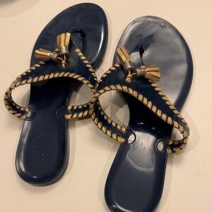 Navy and Gold Women's waterproof Sandals